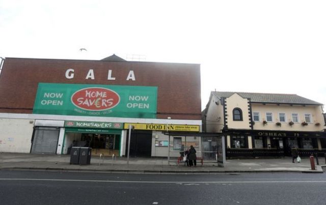 November 21, 2022: The scene outside the Gala home savers shop and O\'Shea\'s pub where an attack took place on two members of the Gardaí in Ballyfermot, Dublin.