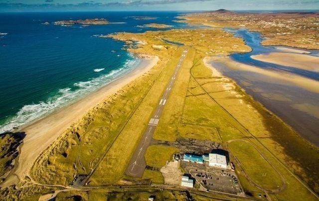 The runway at Donegal Airport in Carrickfinn. 
