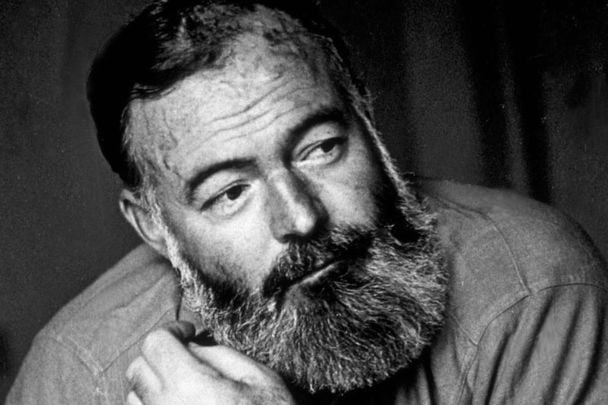 July 15, 1944: American writer and war correspondent Ernest Hemingway (1899 - 1961). Original Publication: Picture Post - 1748 - Hemingway Looks At The War In Europe - pub. 1944.