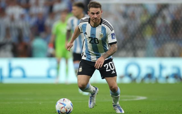 Alexis Mac Allister of Argentina during the FIFA World Cup Qatar 2022 Group C match between Argentina and Mexico at Lusail Stadium on November 26, 2022.
