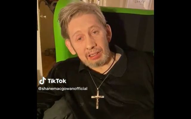 Shane MacGowan in his first ever TikTok video, uploaded on November 28.