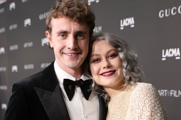 November 2021: Paul Mescal, wearing Gucci, and Phoebe Bridgers, wearing Gucci, attend the 10th Annual LACMA ART+FILM GALA.