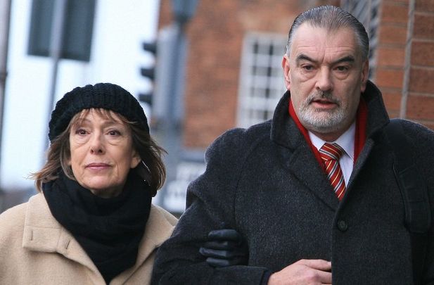 January 14, 2015: Jules Thomas and Ian Bailey outside Dublin\'s Four Courts.