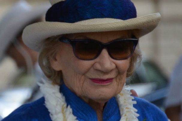 September 21, 2012: Abigail Kinoiki Kekaulike Kawānanakoa at a Royal Hawaiian Band concert.