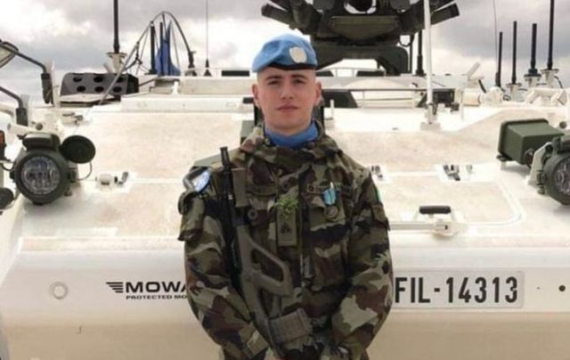 Private Seán Rooney was killed at about 9 p.m. Irish time on Wednesday. 