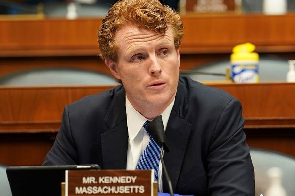 May 14, 2020: rep. Joe Kennedy III (D-Mass.) asks questions to Dr. Richard Bright, former director of the Biomedical Advanced Research and Development Authority, during a House Energy and Commerce Subcommittee on Health hearing to discuss protecting scientific integrity in response to the coronavirus outbreak in Washington, DC.