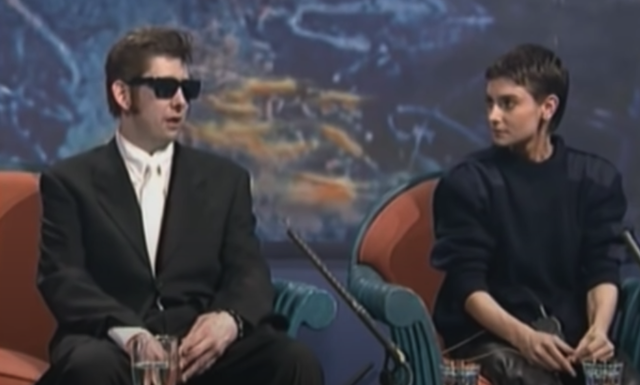 Shane MacGowan and Sinead O\'Connor on \"Kenny Live.\"