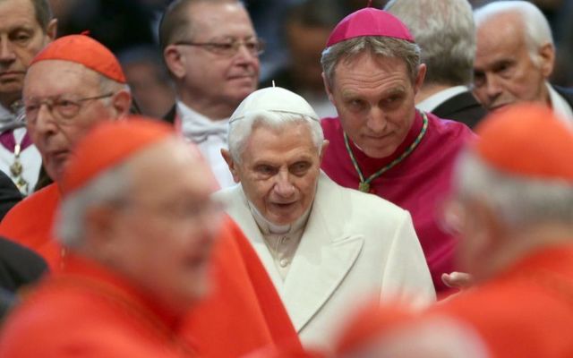 Former Pope Benedict in 2015. 