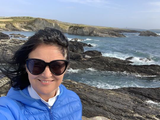 A selfie in West Cork, by Marianne van Pelt.