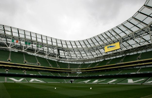 Dublin\'s Aviva Stadium will be one of two Irish stadiums included in the bid. 