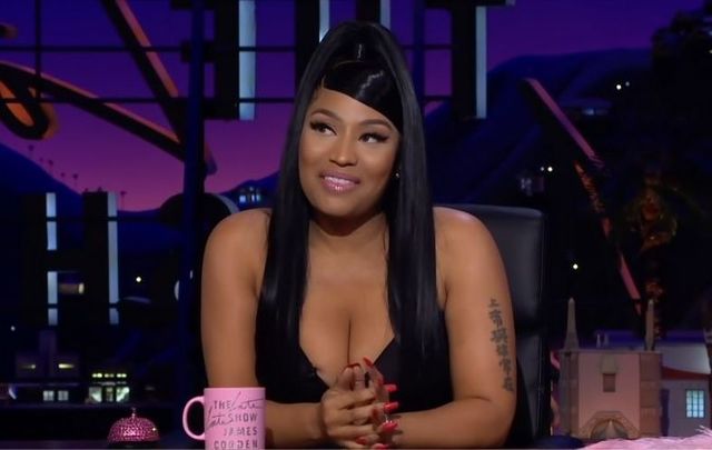 Nicki Minaj shows off her Belfast accent on The Late Late Show with James Corden.