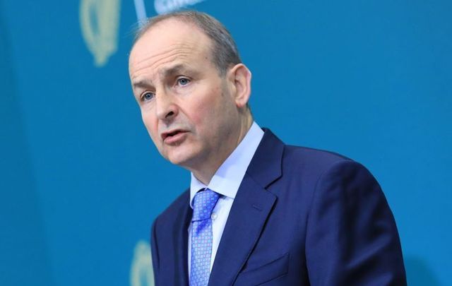 January 26, 2022: Taoiseach Micheál Martin at Government Buildings, Dublin for the Housing for All Q4 2021 Progress Report.