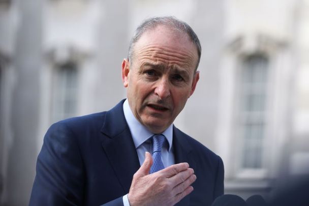 February 24, 2022: Taoiseach Micheál Martin briefing media on the European Security Situation, following Russia\'s invasion of Ukraine.