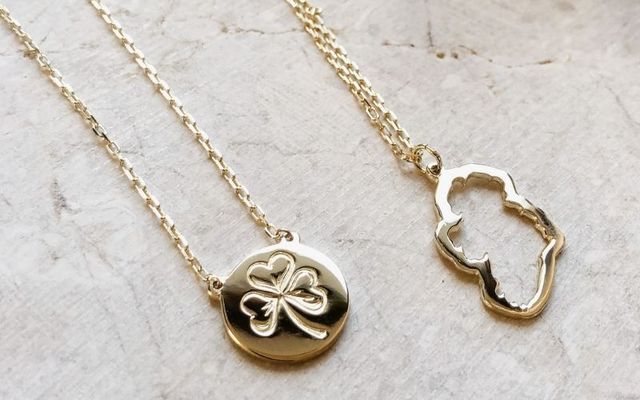 Liwu Jewellery - Map of Ireland Necklace and the Shamrock Necklace