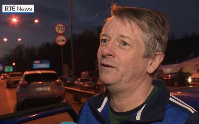 Irish man Brendan Murphy speaks with RTÉ News in Poland after his week-long journey from Kyiv, Ukraine.