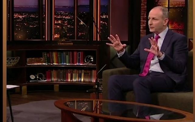 Taoiseach Micheál Martin during Friday\'s special Late Late Show. 