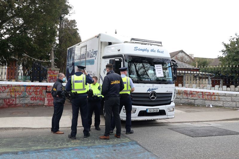 Russia accuses Dublin demonstrators of using "terrorist" tactics