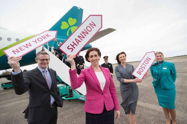 We have life off! Aer Lingus\' daily route from Shannon to New York and Boston return! 