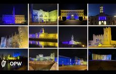 Irish landmarks light up blue and yellow for Ukraine ahead of St. Patrick’s Day