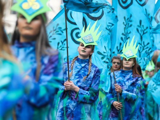 March 17, 2022: Scenes from the 2022 St. Patrick\'s Day Parade in Dublin.