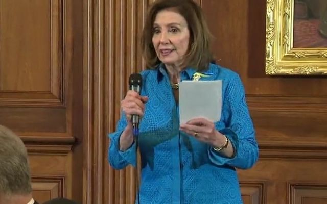 March 17, 2022: US Speaker of the House Nancy Pelosi during the Friends of Ireland luncheon on St. Patrick\'s Day. 