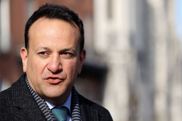 March 20, 2022: Tanaiste Leo Varadkar speaking to the media after attending the National Commemoration day for those who died over the course the Covid 19 Pandemic in the Garden of Remembrance in Dublin.
