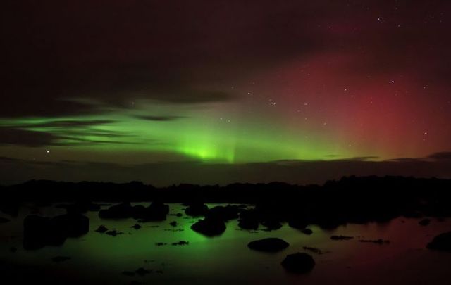 Northern Lights over Malin Head in Co Donegal.