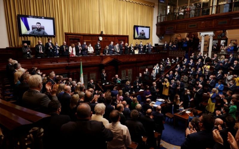 Ukraine leader Zelensky: Ireland has not been neutral in Russian war 