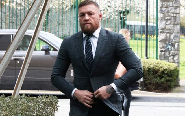 Conor McGregor arrives at the Blanchardstown District Court on Thursday. 