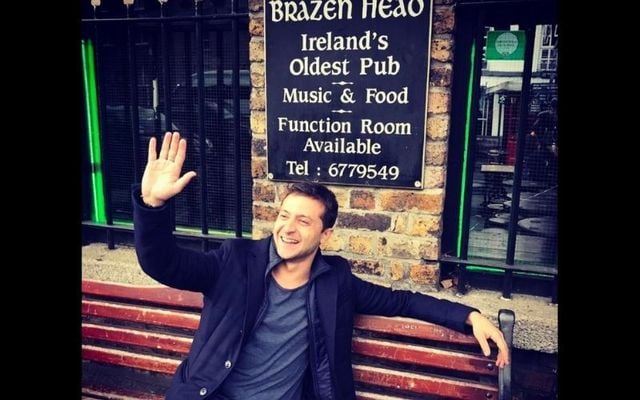 Zelenskyy shared this snap from Dublin\'s Brazen Head on Instagram on November 4, 2017.