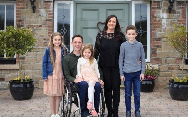 Lester Cassidy with his wife Rachel and their three children. 