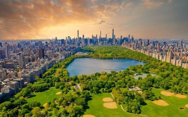 Aerial view of modern-day Central Park. 