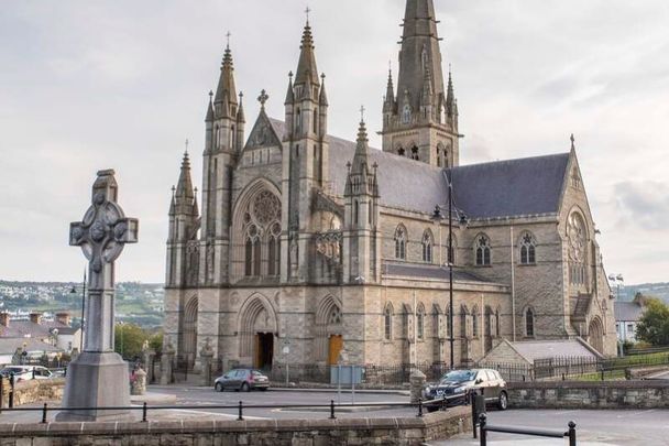 St. Eunan\'s Cathedral in Letterkenny, Co Donegal, one of the dozens of churches Michael O\'Dowd visited this Lent.