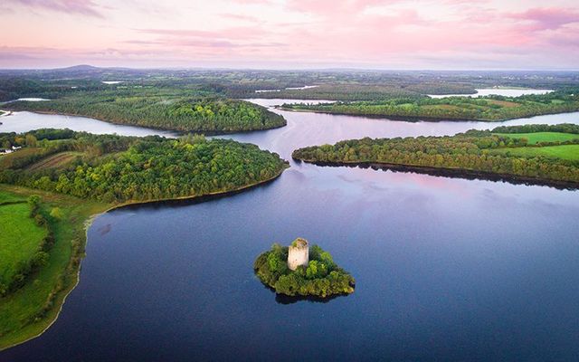 Cloughhoughter Caste and surroundings in County Cavan.