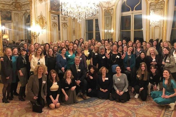 Mná na hÉireann, France pictured at the Irish embassy in Paris with H.E. Niall Burgess, Ambassador of Ireland to France