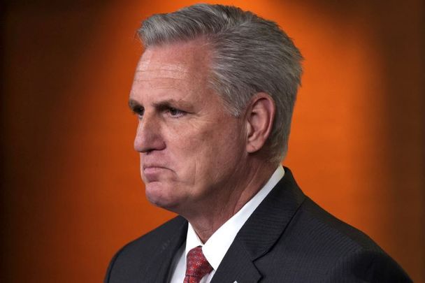 July 1, 2021: US House Minority Leader Rep. Kevin McCarthy (R-CA) speaks during a weekly news conference at the U.S. Capitol in Washington, DC.