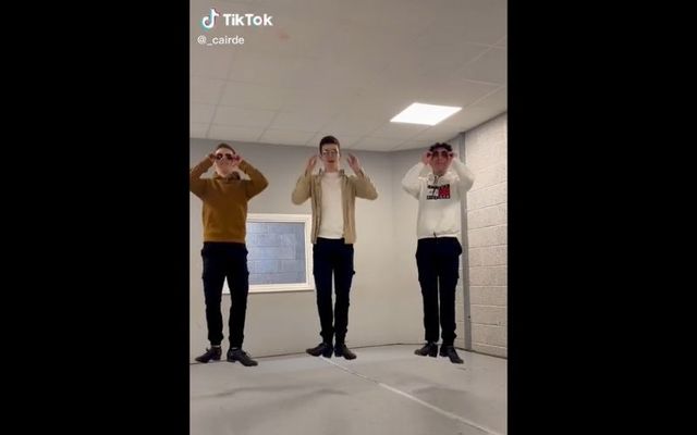 Three of the Cairde lads showing off their original Irish dance routine to Lizzo\'s hit song \"About Damn Time.\"
