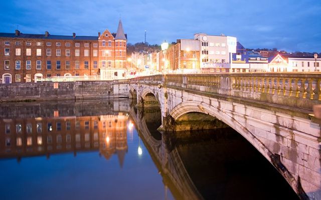 St Patricks Bridge and the River Lee in Cork city in Ireland.