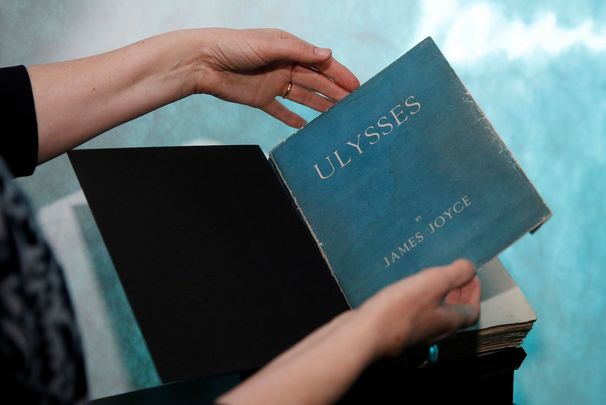 A first edition of James Joyce\'s \"Ulysses\".