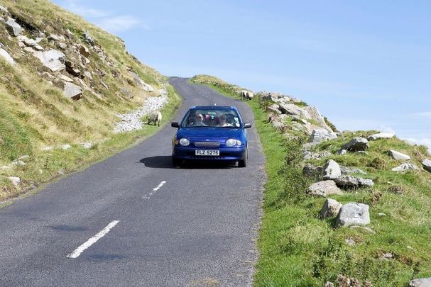 Driving on Achill Island in Co Mayo.
