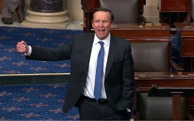 May 24, 2022: Senator Chris Murphy delivers a speech on the Senate floor begging his colleagues for action on gun control after a school shooting in Uvalde, Texas.