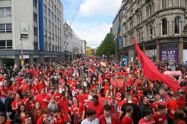 May 22, 2022: An estimated 20,000 people marched in Belfast calling for Irish language equality in Northern Ireland.