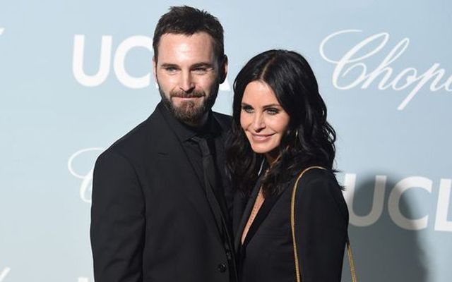 Johnny McDaid and Courteney Cox.