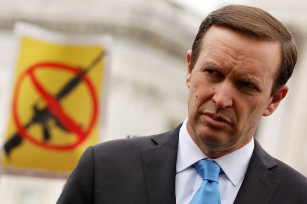 May 26, 2022: : Sen. Chris Murphy (D-CT) attends a rally with fellow Senate Democrats and gun control advocacy groups outside the US Capitol in Washington, DC. Organized by Moms Demand Action, Everytown for Gun Safety, and Students Demand Action, the rally brought together members of Congress and gun violence survivors to demand gun safety legislation following mass shootings in Buffalo, New York, and Uvalde, Texas. 