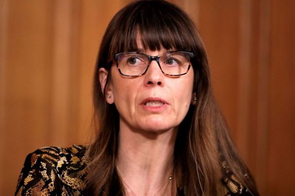 February 26, 2021: Public Health England\'s Dr Susan Hopkins talks during the Covid-19 briefing at 10 Downing Street in London, England.