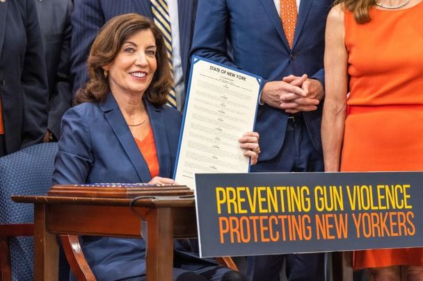 June 6, 2022: Governor Kathy Hochul signs new gun legislation into law, raising the age to purchase semi-automatic weapons to 21 as well as other measures to help stop gun violence (Darren McGee- Office of Governor Kathy Hochul)