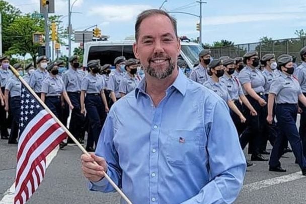 Brent O\'Leary at the 2022 Maspeth Memorial Day Parade.