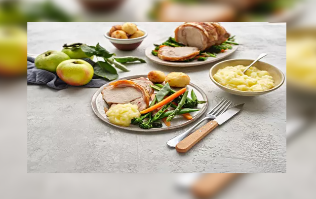 Irish roast pork with Bramley apple sauce recipe.