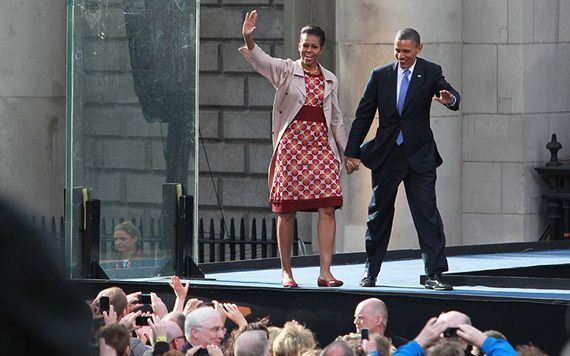 Barack and Michelle Obama during their visit to Ireland in 2011. 