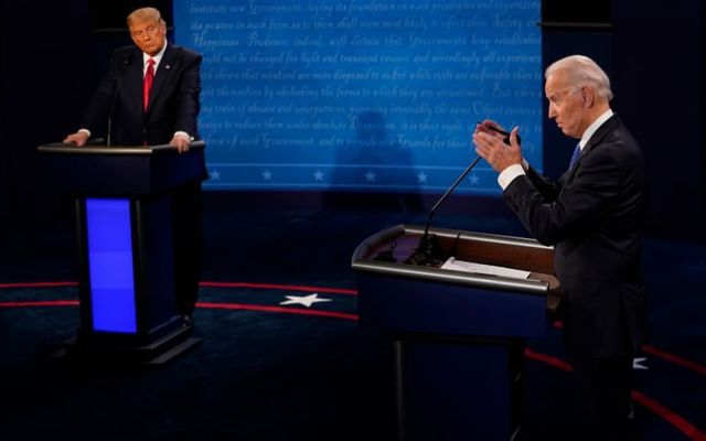 Joe Biden and Donald Trump face off in the final debate before the 2020 presidential election. 